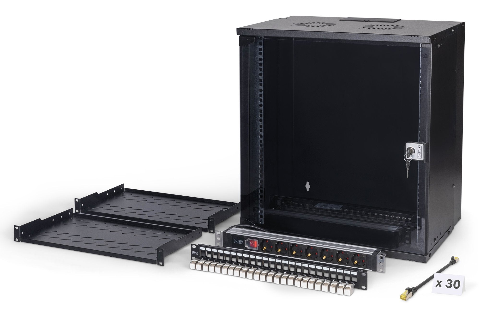 EAN 4016032499664 - Digitus DN-49207-SET armario rack Bastidor de pared Negro imagen 1