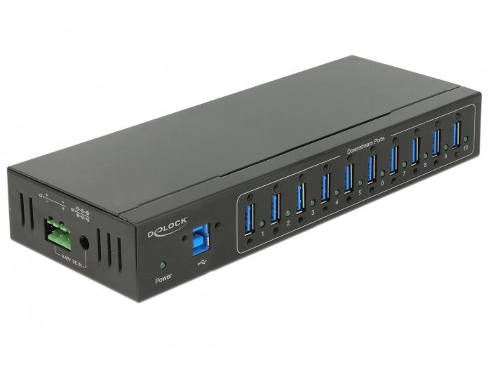 Delock Externer Industrie Hub 10 X Usb 3.0 Typ-A Mit 20 Kv Esd Schutz