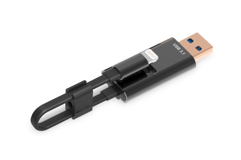 Lector De Tarjetas Externo Ednet 31519 Negro Usb 3.2 Gen 1 (3.1 Gen 1)/Lightning