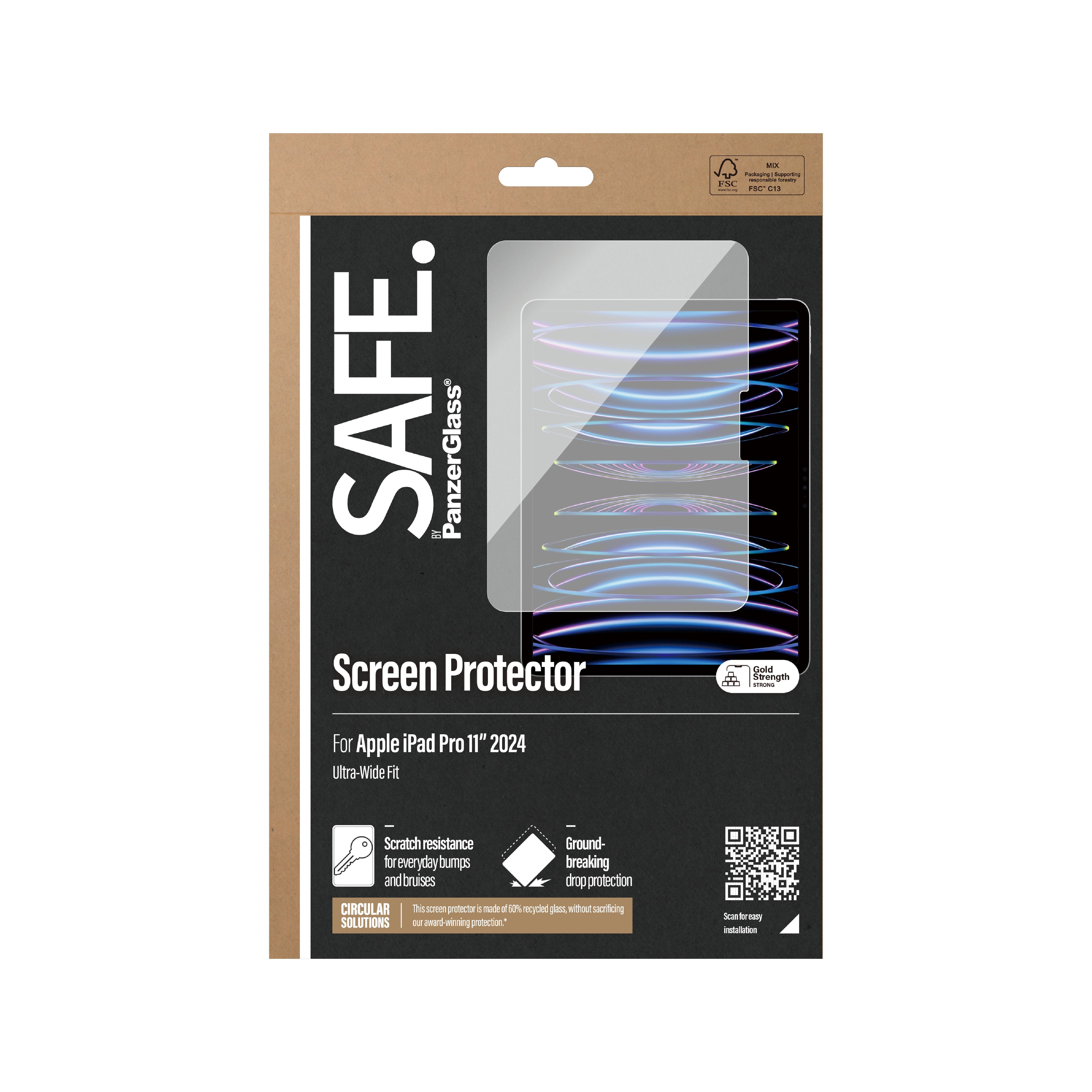 EAN 5715685001765 - PanzerGlass SAFE. by ® Screen Protector iPad Pro 11'' (2024-2025) | Ultra-Wide Fit Protector de pantalla imagen 3