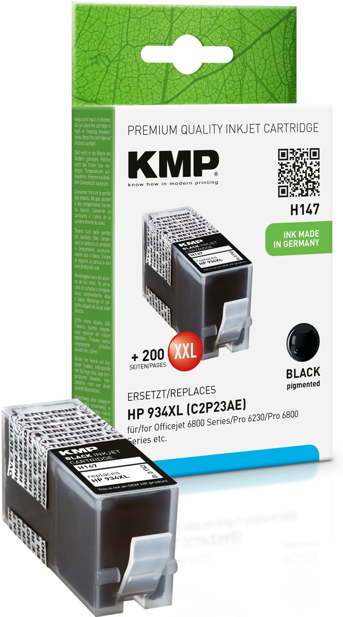 EAN 4011324743012 - KMP H147 cartucho de tinta Alto rendimiento (XL) Negro imagen 1