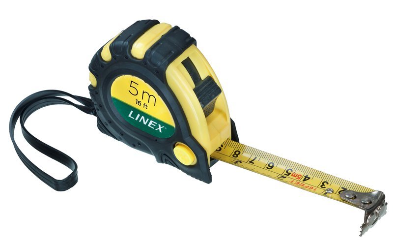Linex Rollmassband 5 M Cm- Und Zoll-Skala Flexibler