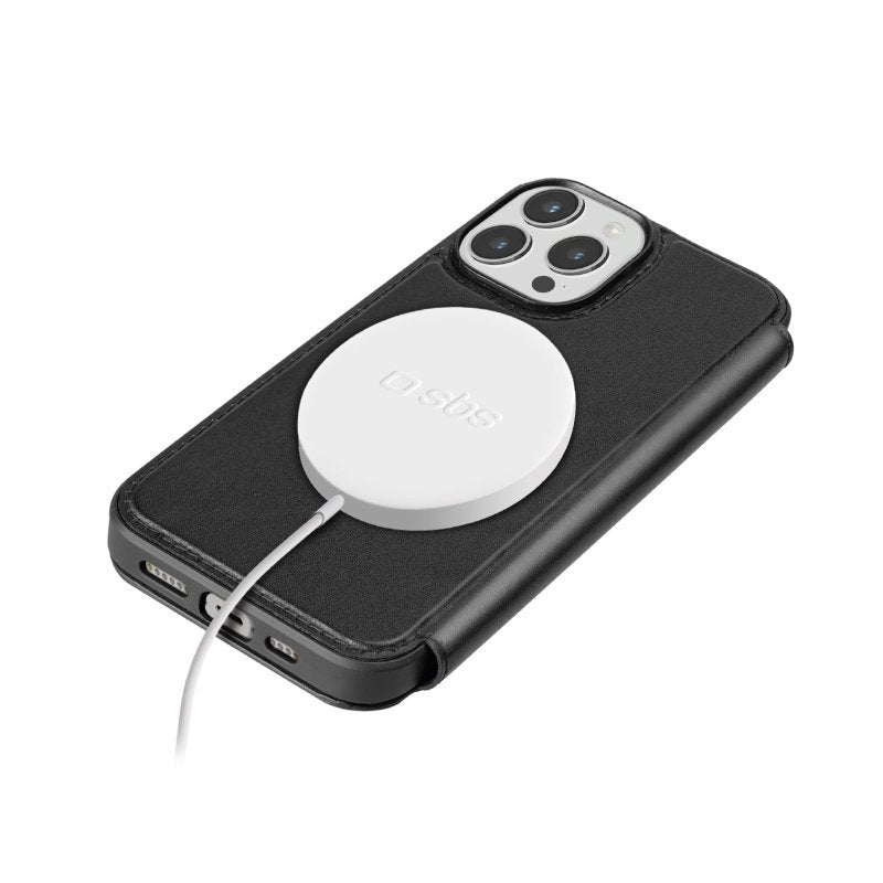 Sbs Book Wallet Magsafe Iphone 16 Pro Schwarz
