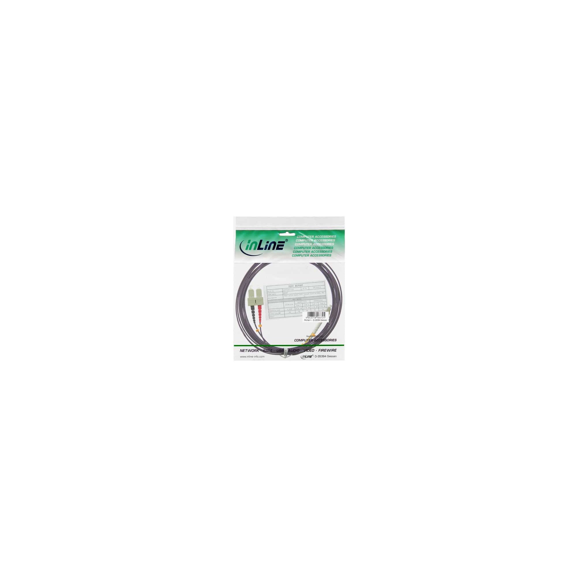 Inline® Fiber Optical Duplex Cable Lc/Sc 50/125?M Om4 15m
