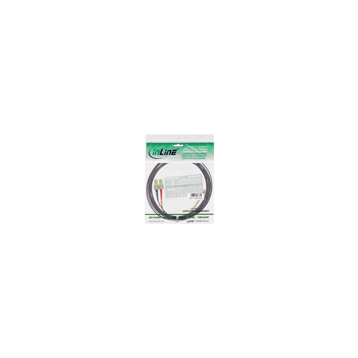 Cable Dúplex De Fibra Óptica Inline Lc/Sc 50/125?M Om4 3m