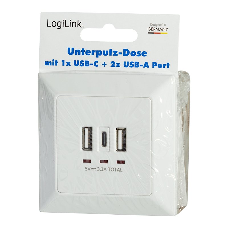EAN 4052792061376 - LogiLink PA0254 toma de corriente 2 x USB A + 1 x USB C Blanco imagen 7