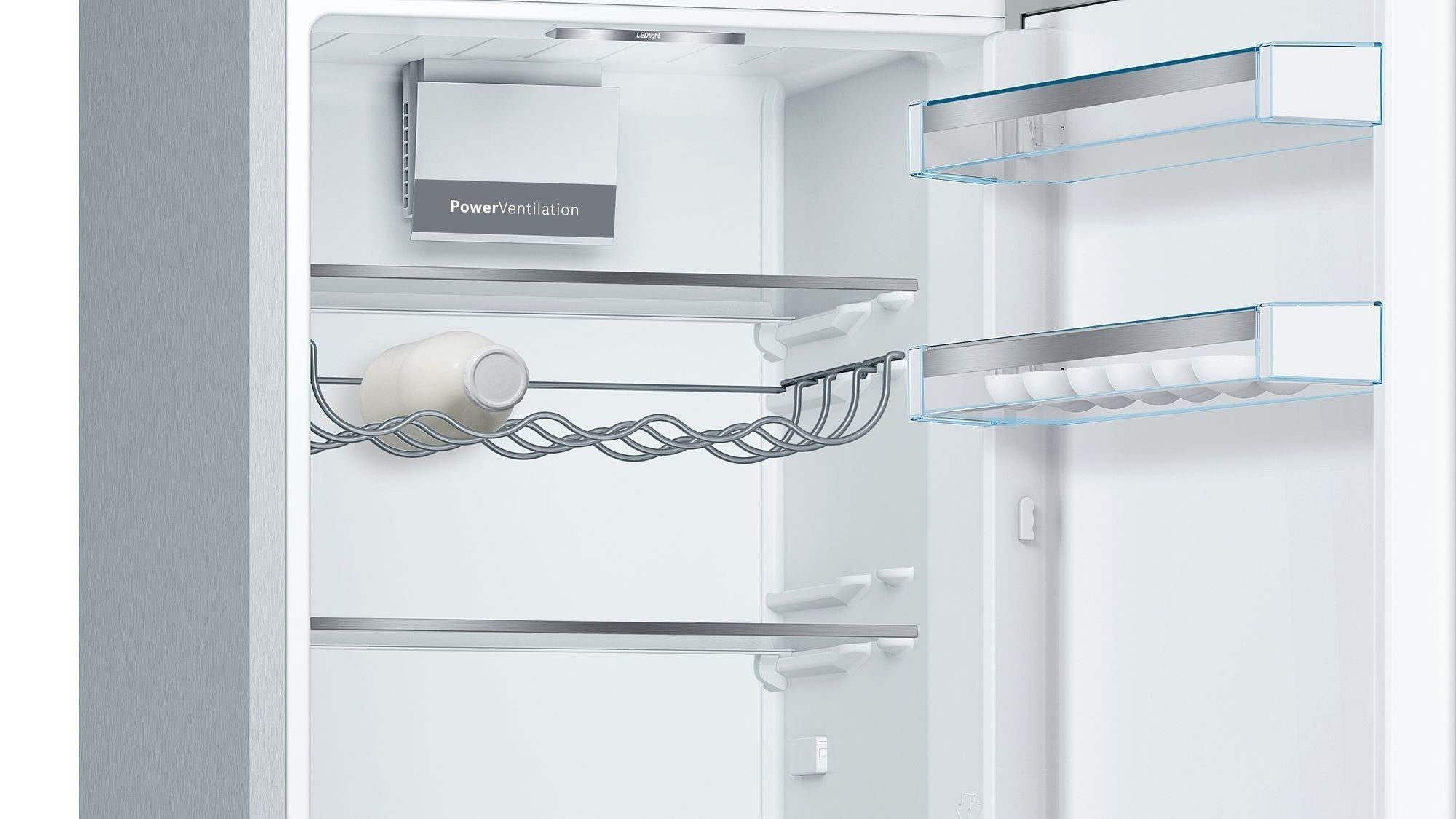 Bosch Home Kge36aica Series 6, Combinación De Enfriamiento/Congelador De Acero Inoxidable Kge36aica