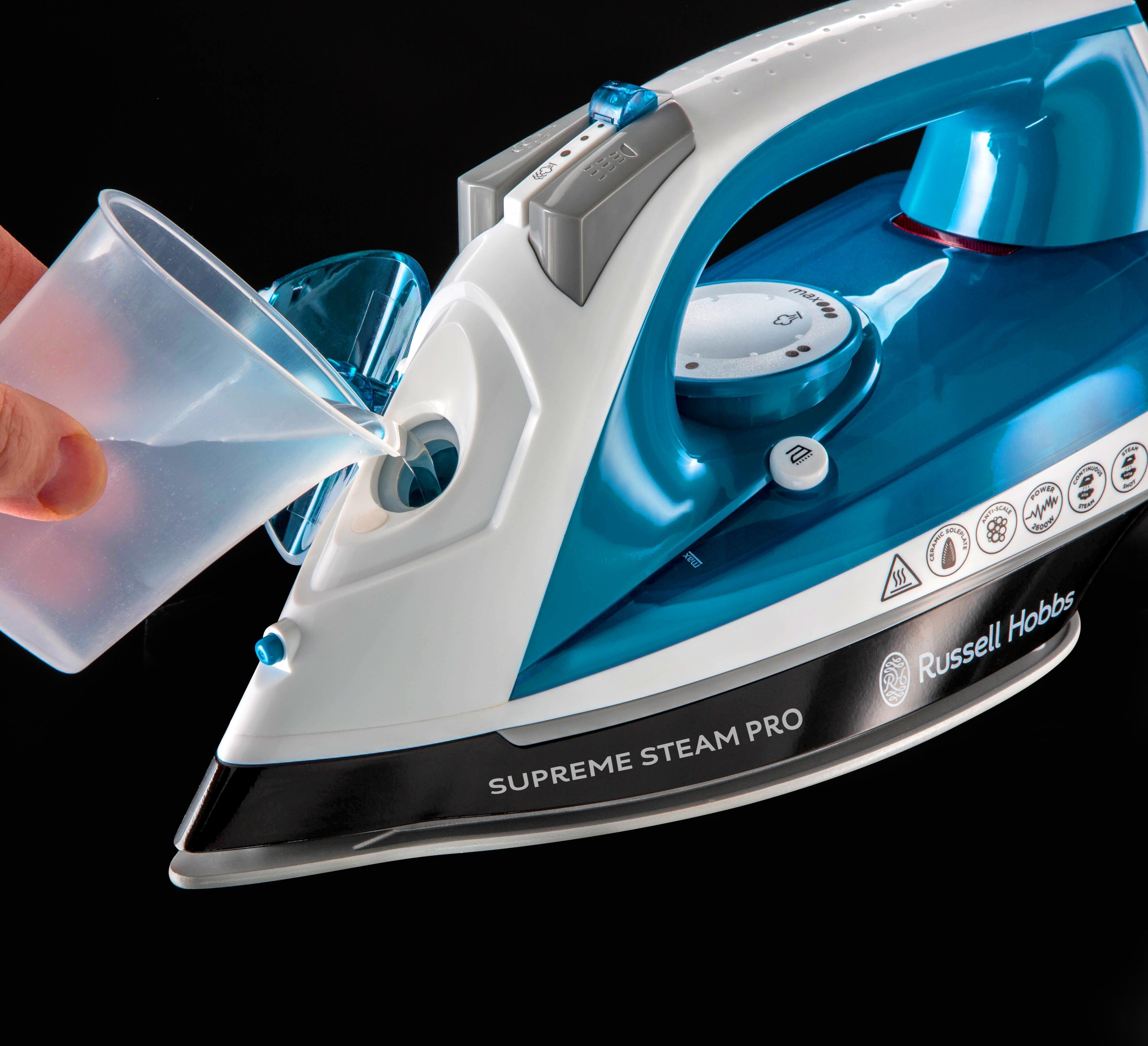 EAN 4008496881178 - Russell Hobbs Supreme Steam Pro 2600 W 0,31 L Suela de cerámica Azul, Blanco imagen 3