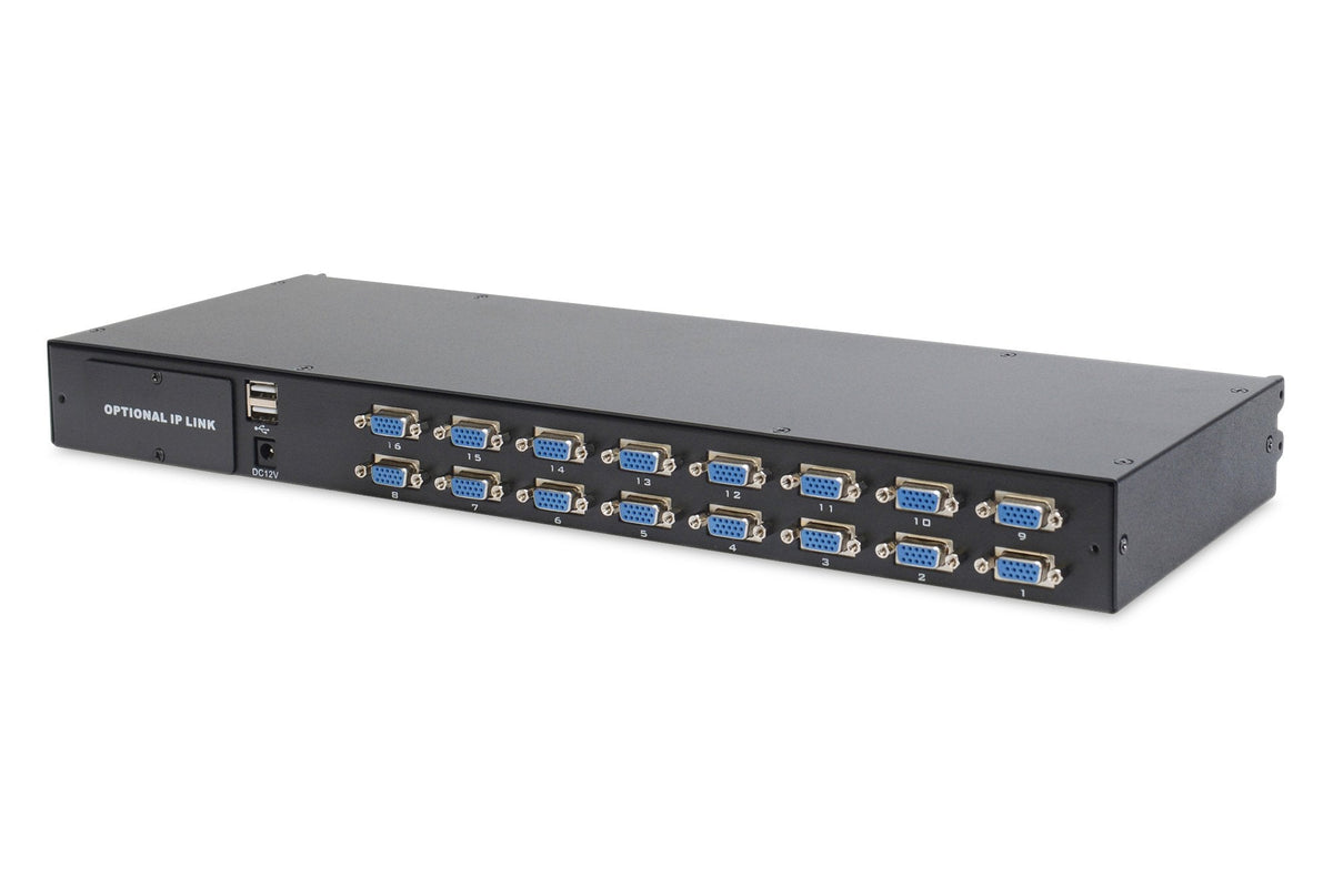 Digitus 19" Lcd Kvm Consola, 16-Port Vga, Deutsche Teclado