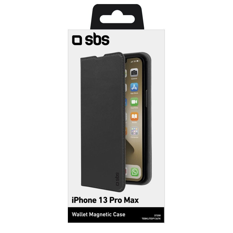 EAN 8018417337208 - SBS TEBKLITEIP1367K funda para teléfono móvil 17 cm (6.7") Funda cartera Negro imagen 2