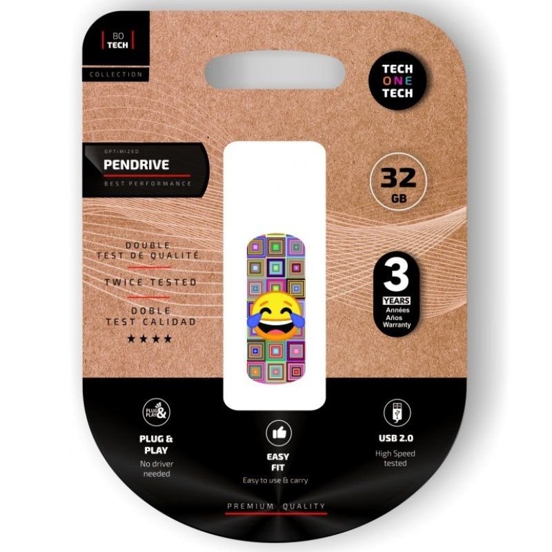 Pendrive 32gb Tech One Tech Emoji Meparto Usb 2.0