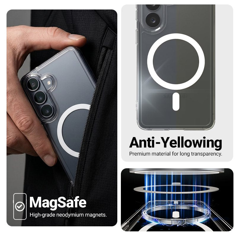 Etui Hybrid Clear Magnetic Magsafe Samsung Galaxy A37/A36 Przezroczyste