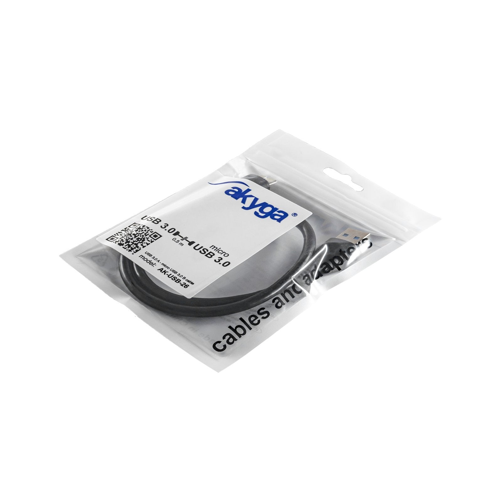 EAN 5901720135995 - Akyga AK-USB-26 cable USB 0,5 m USB A Micro-USB B Negro imagen 4