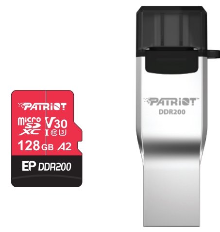 Patriot Memory Micro Sdxc Ddr200 With A+C Card Reader 128gb Uhs-I U3 A2 C10 V30