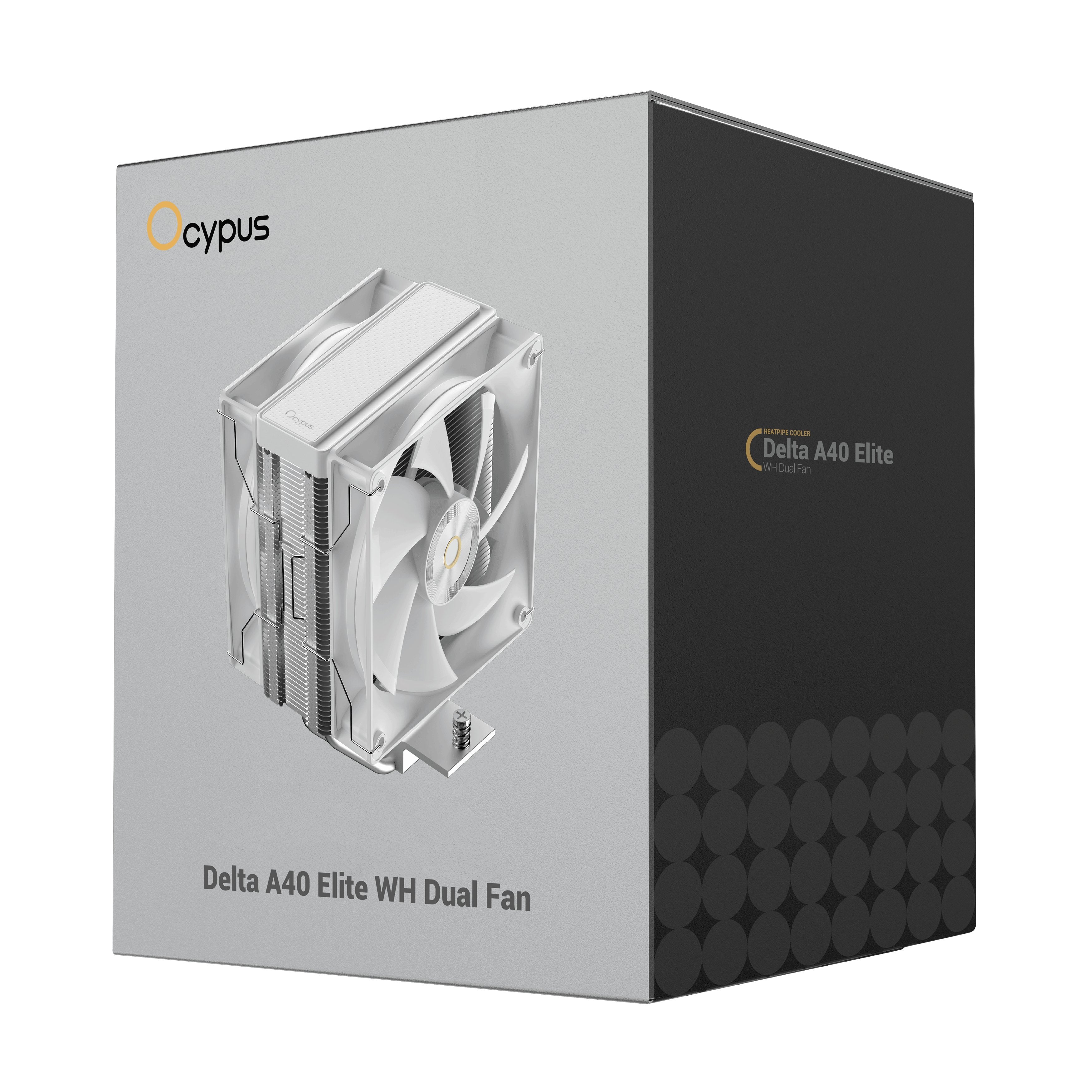 Refrigeracion Cpu Ocypus Delta A40 Elite Dual Fan (Blanco, 120 Mm) Delta-A40-Wh2nnwn00x-Gl