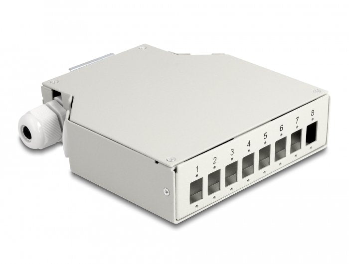 Lwl Verteilerbox Für Hutschiene 8 Port Grau