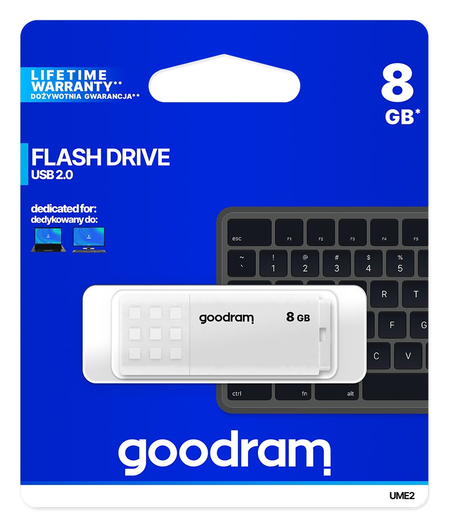 Pendrive Goodram Ume2 8gb Usb 2.0 Blanco