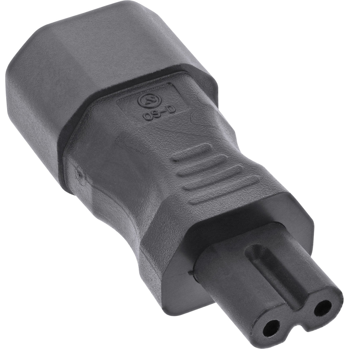 Adaptador De Alimentación Inline Iec 60320 C14 / C7 3 Pines A 2 Pines