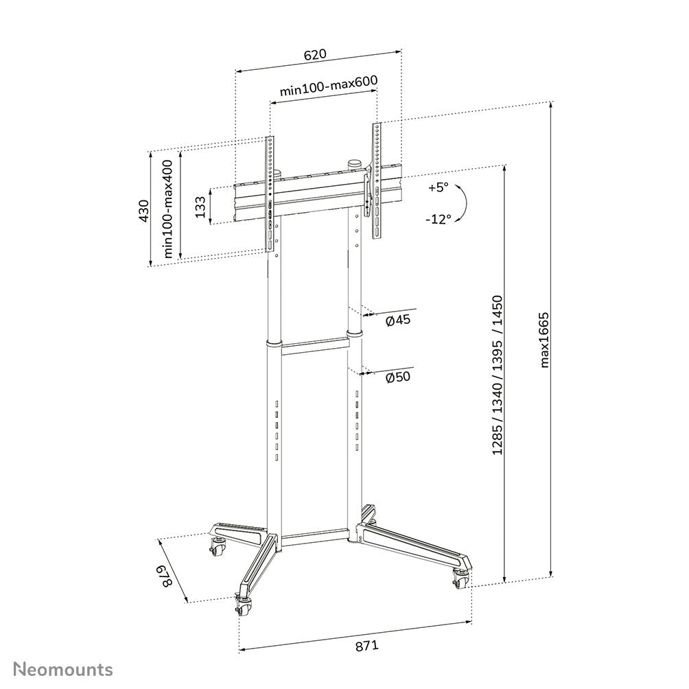 EAN 8717371449278 - Neomounts FL50-540BL1 mueble y soporte para dispositivo multimedia Negro Soporte de suelo portátil imagen 15