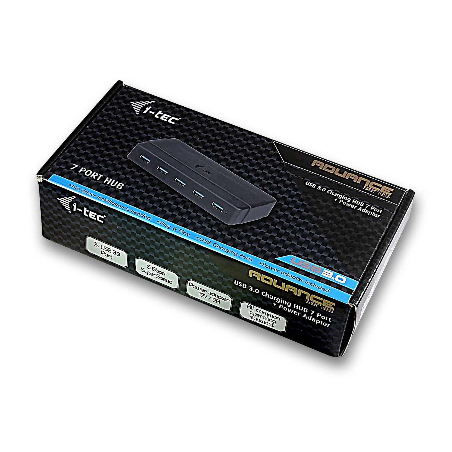 EAN 8595611701580 - i-tec U3HUB742 hub de interfaz USB 3.2 Gen 1 (3.1 Gen 1) Type-B 5000 Mbit/s Negro imagen 6