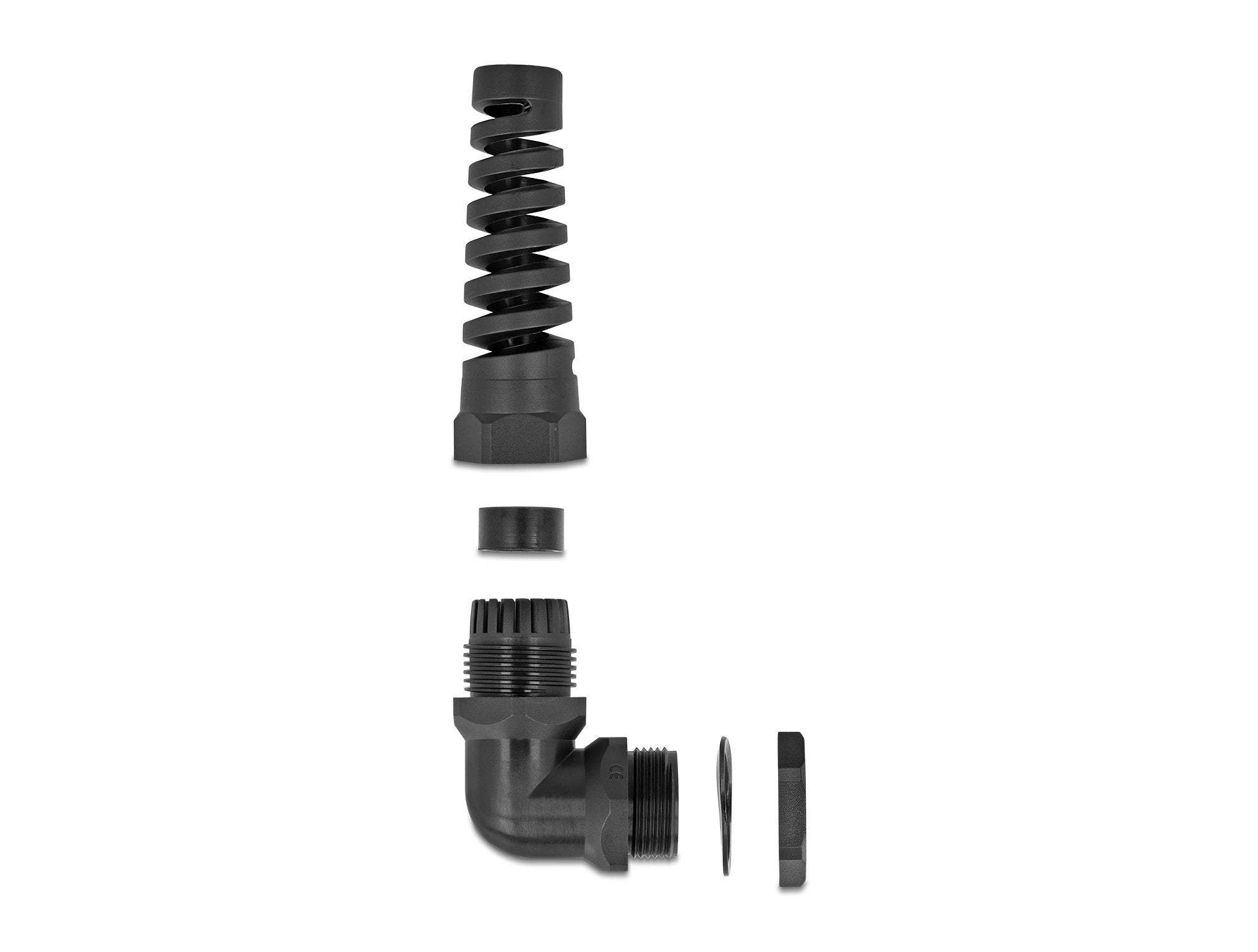 Delock 60499 Prensaestopas Con Alivio De Tensión Ángulo De 90 ° Pg7 Negro