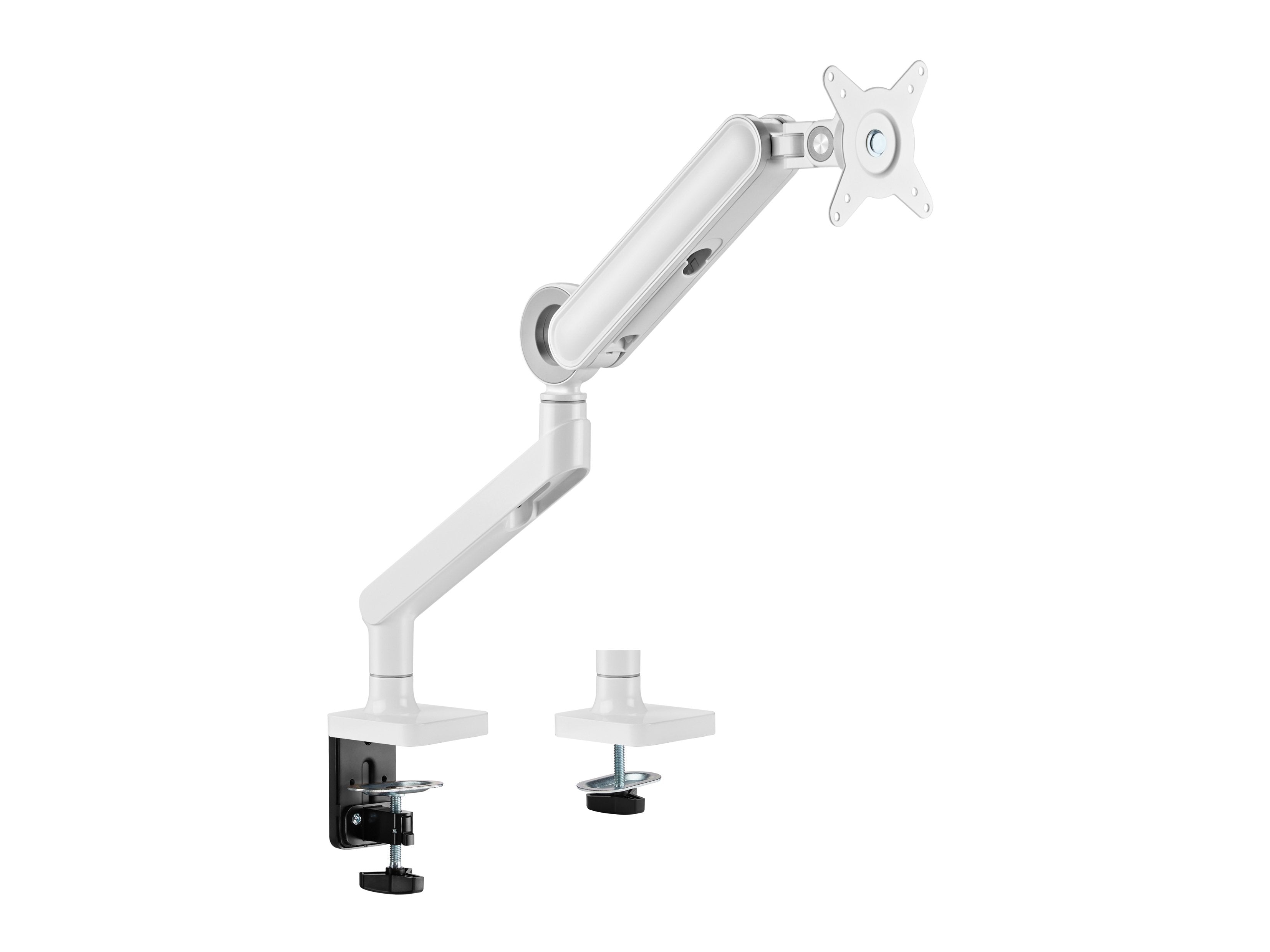 Soporte De Mesa Equip 650185 Para 1 Monitor De 17-35 Blanco De Aluminio Max. 10.5kg Por Pantalla Max.Vesa 100x100 Resorte De Gas