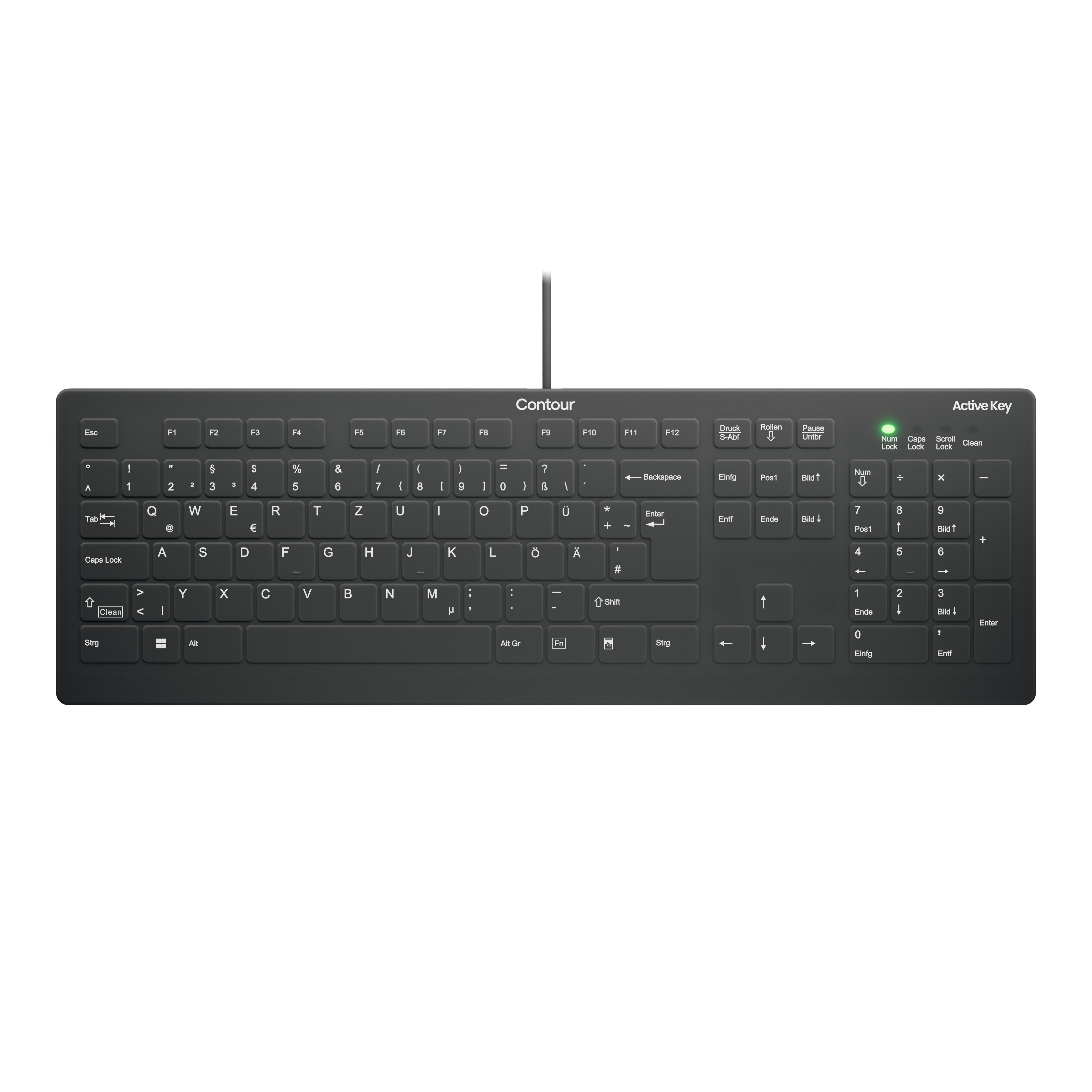 EAN 7061113207109 - Contour Design Active Key AK-C8112 teclado Médico USB QWERTZ Alemán Negro imagen 1