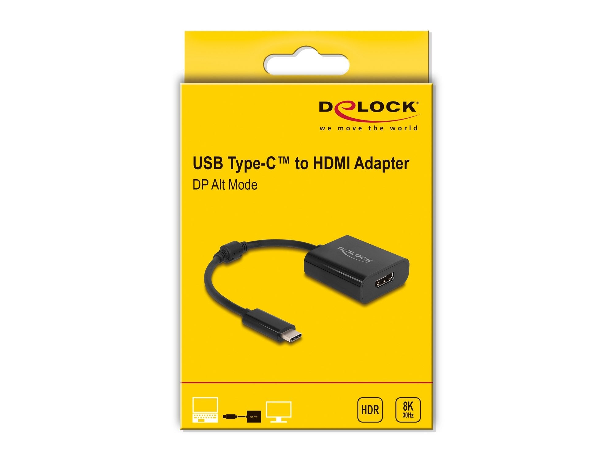 Delock 64175 Adaptador Usb Type-C A Hdmi (Modo Dp Alt) 8k Con Función Hdr Negro