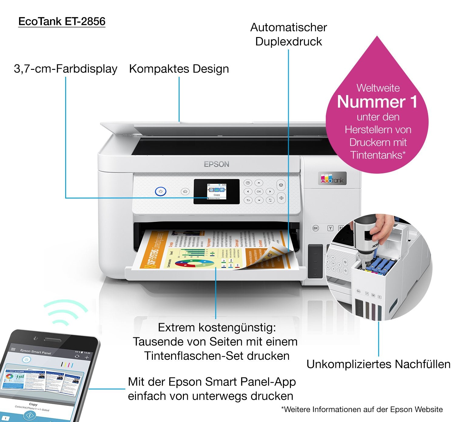 EAN 8715946686387 - Epson EcoTank ET-2856 Inyección de tinta 5760 x 1440 DPI 33 ppm Wifi imagen 20