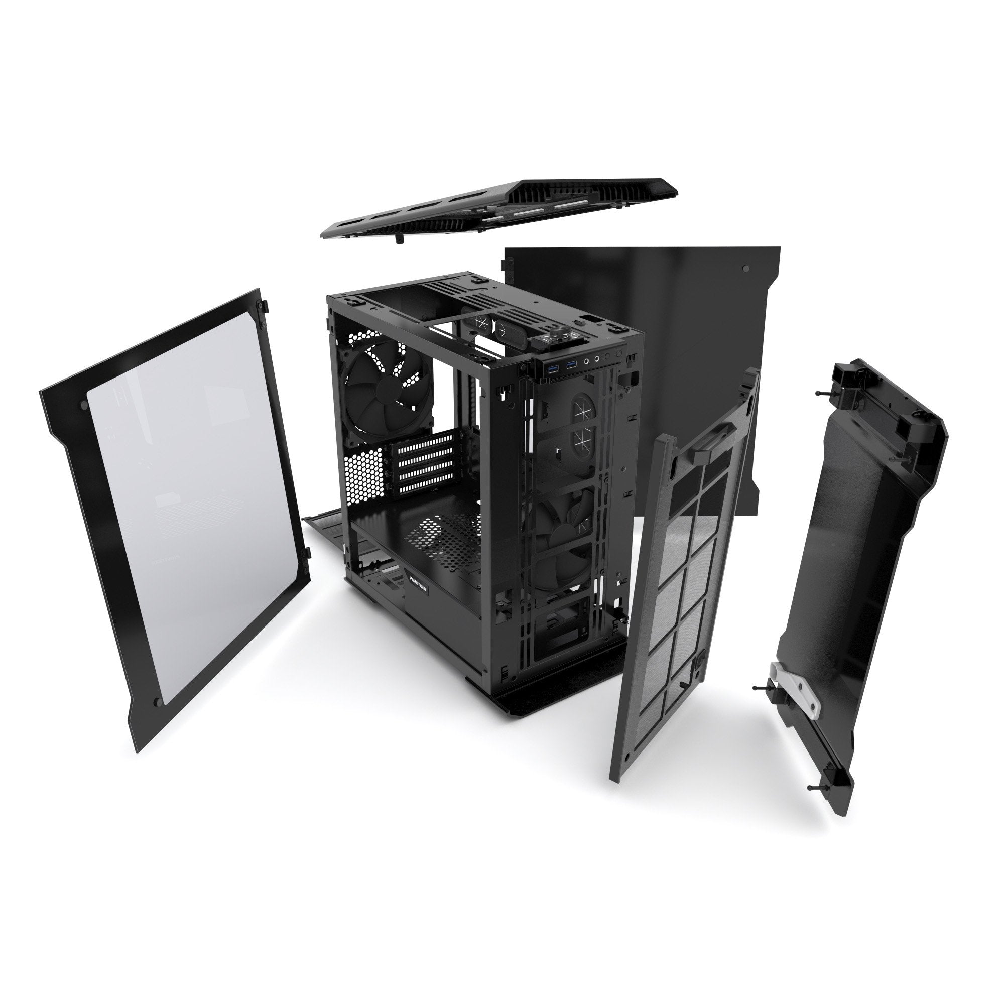 Caja Tour Micro Atx Phanteks Enthoo Evolv Con Paneles De Cristal (Negro)