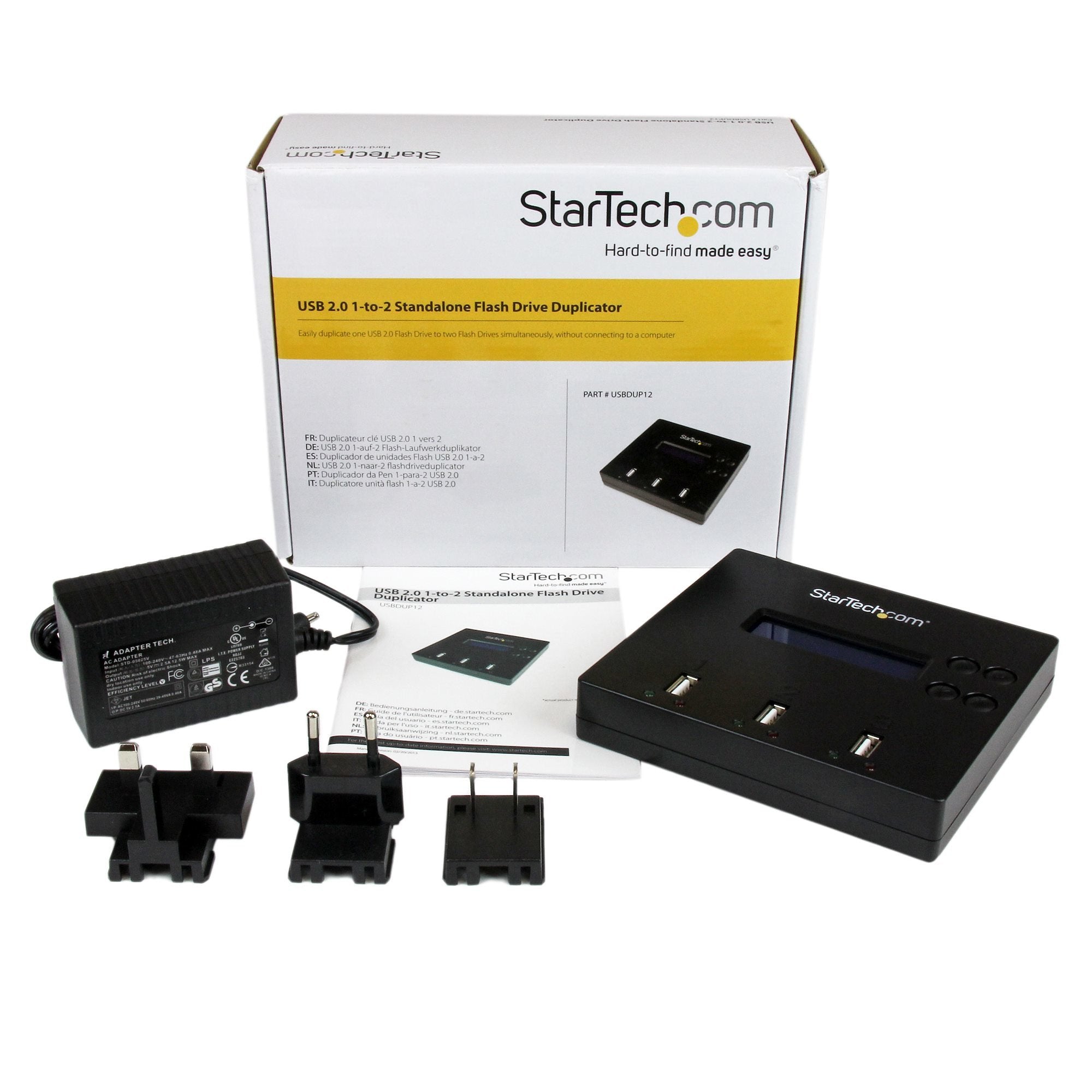 Startech.Com Dock Clonador Copiador Duplicador Borrador Memorias Pendrive Flash Usb 2.0 - 1 A 2 - 2 Puertos De Copia,2 Años