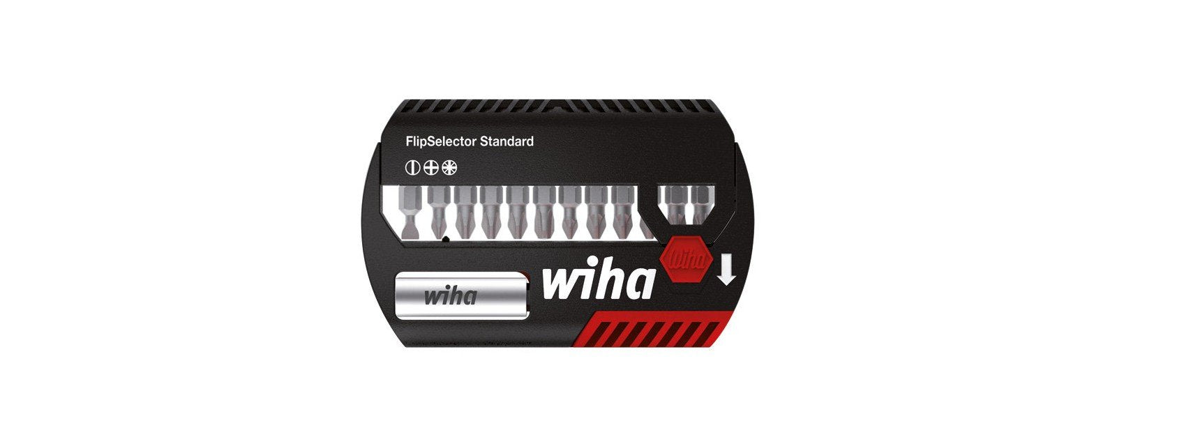 Wiha Juego De Puntas Flipselector Standard, 13 Piezas Negro/Rojo, Ph / Pz / Sl 39029