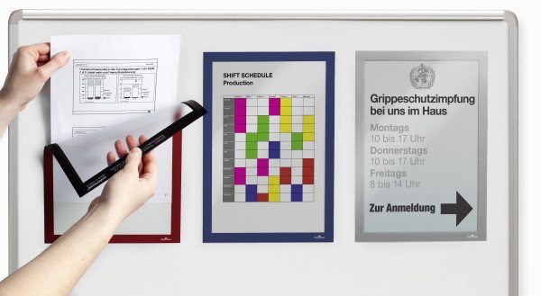 Durable Duraframe Magnetic A4 1 Pieza Plata