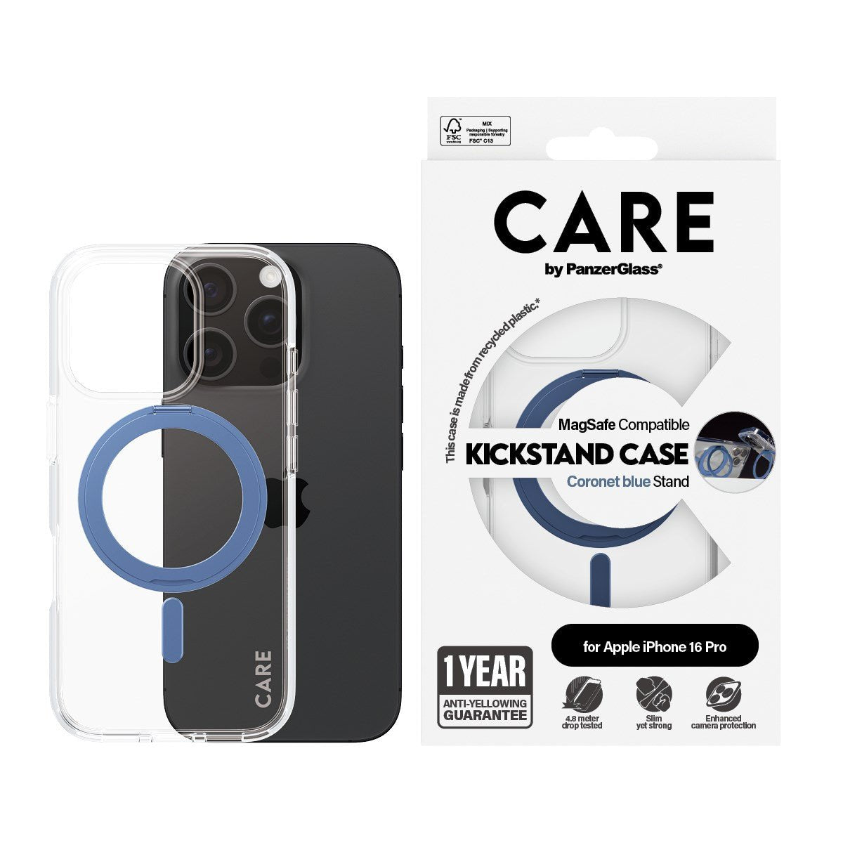 Care Case Feature Clear Kickstand&Magsafe Iphone 16 Pro