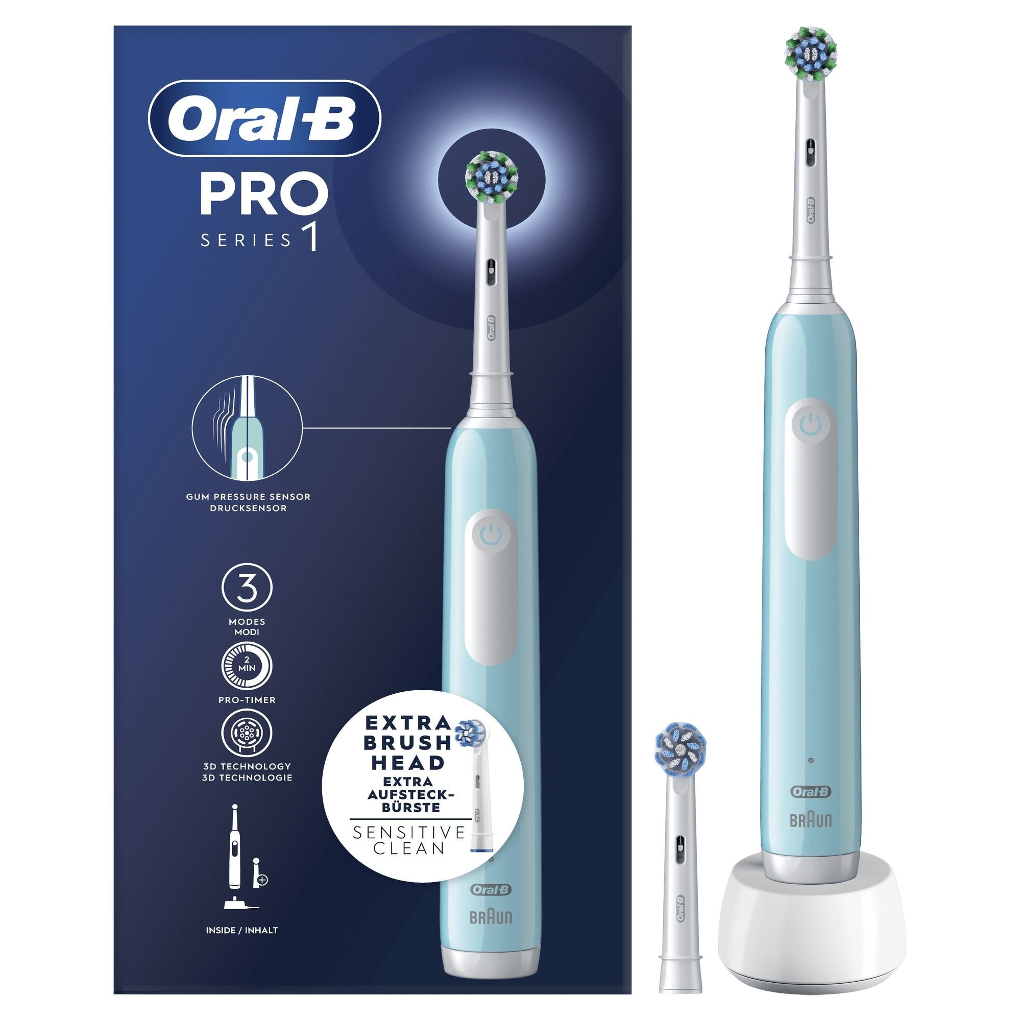 EAN 8006540771914 - Oral-B Pro Series 1 Adulto Cepillo de dientes oscilante Azul, Blanco imagen 2