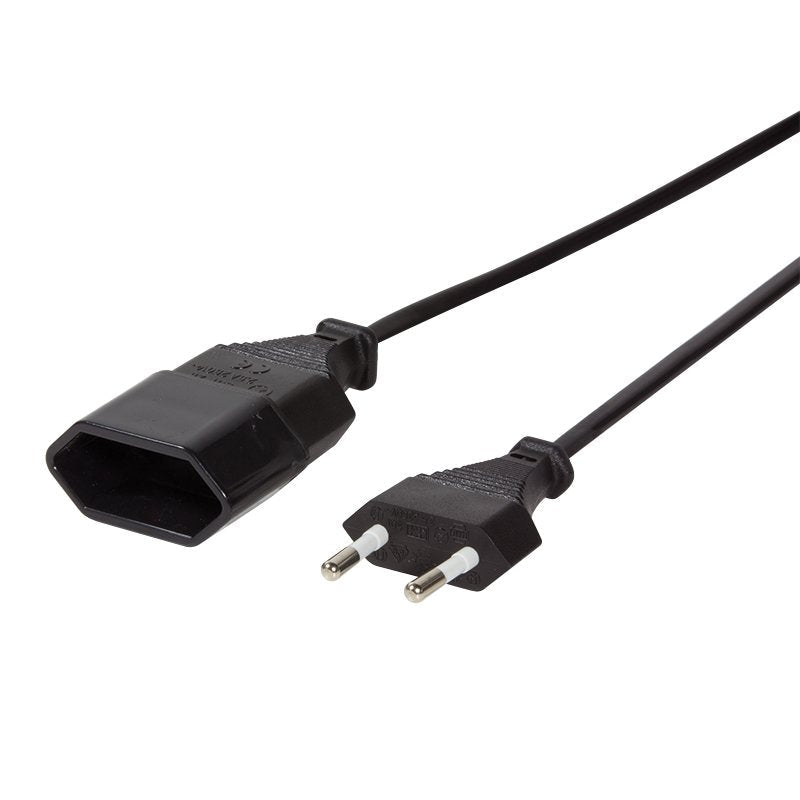 Logilink Cable Alimentacion 2xcee 7/16 2m M/H Alargo Negro Cp123