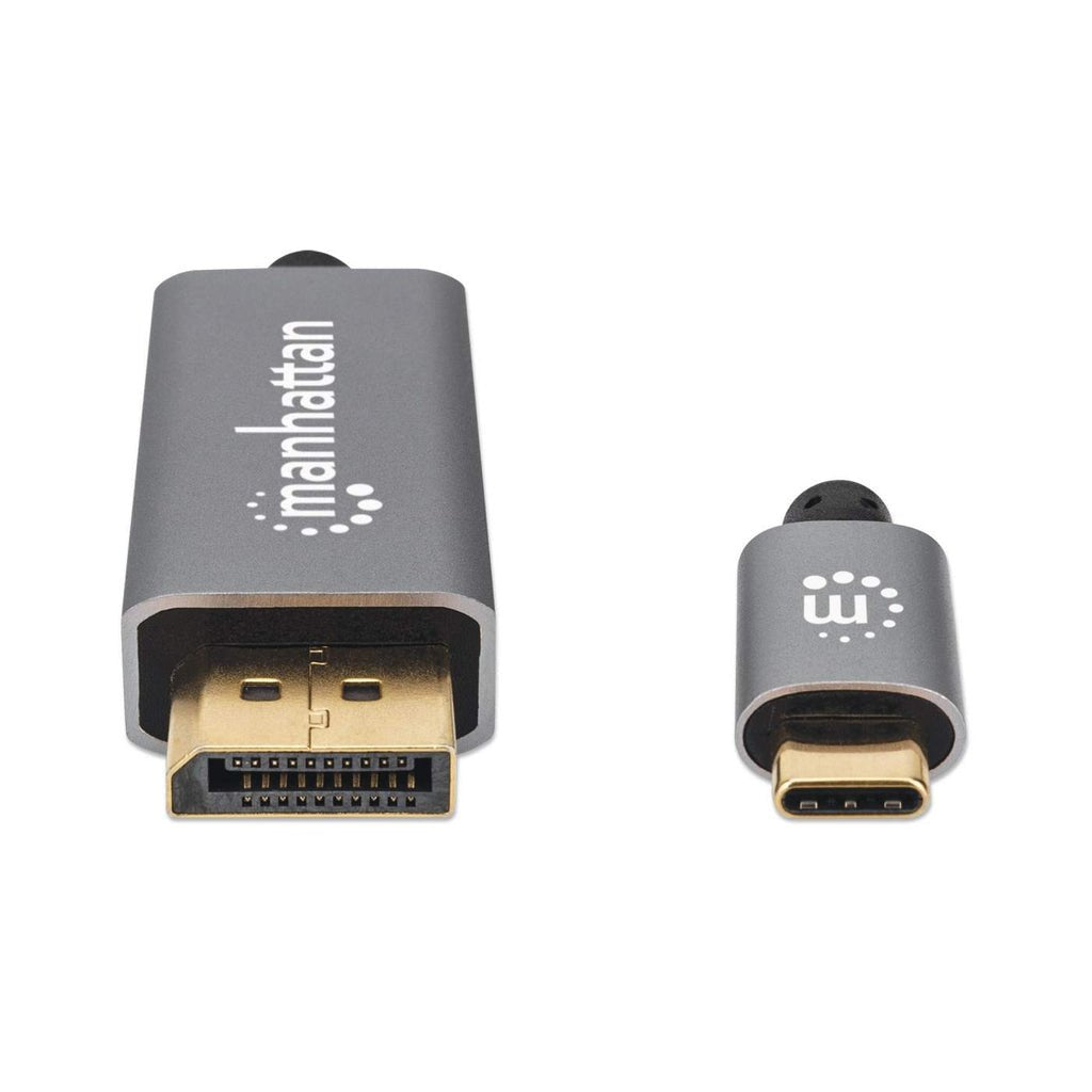 EAN 0766623354844 - Manhattan 354844 adaptador de cable de vídeo 2 m USB Tipo C Negro, Plata imagen 3