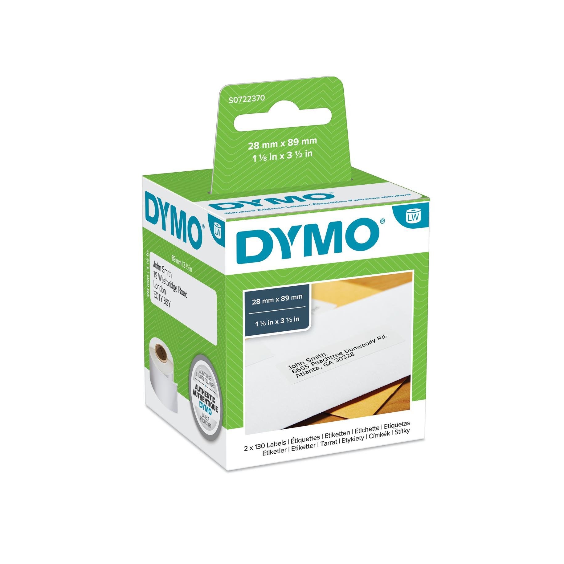 EAN 5411313990103 - DYMO LW - Standard Address Labels - 28 x 89 mm - S0722370 Blanco Etiqueta para impresora autoadhesiva imagen 1