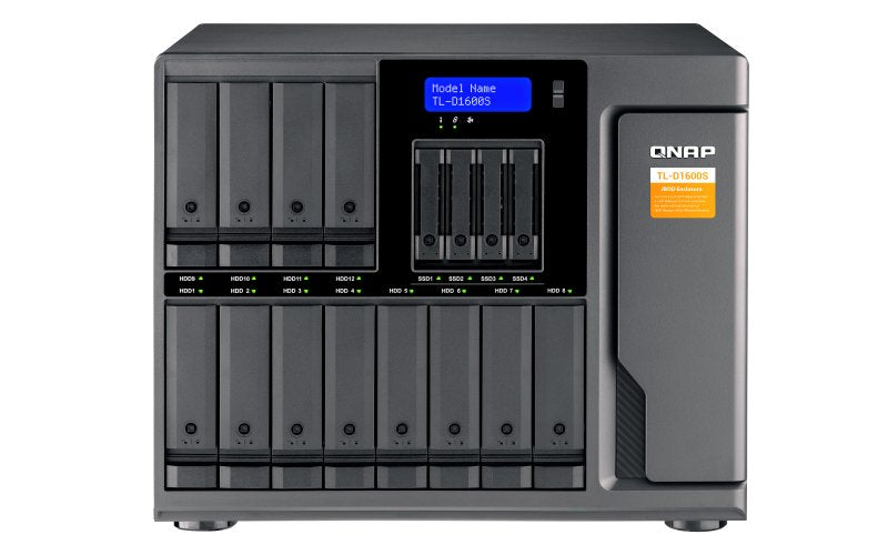 Qnap Unidad De Expansion Nas Tl-D1600s 12x 3.5" + 4x 2.5" Sata, 4x Sff-8088, 303.8x369.9x319.8 Mm