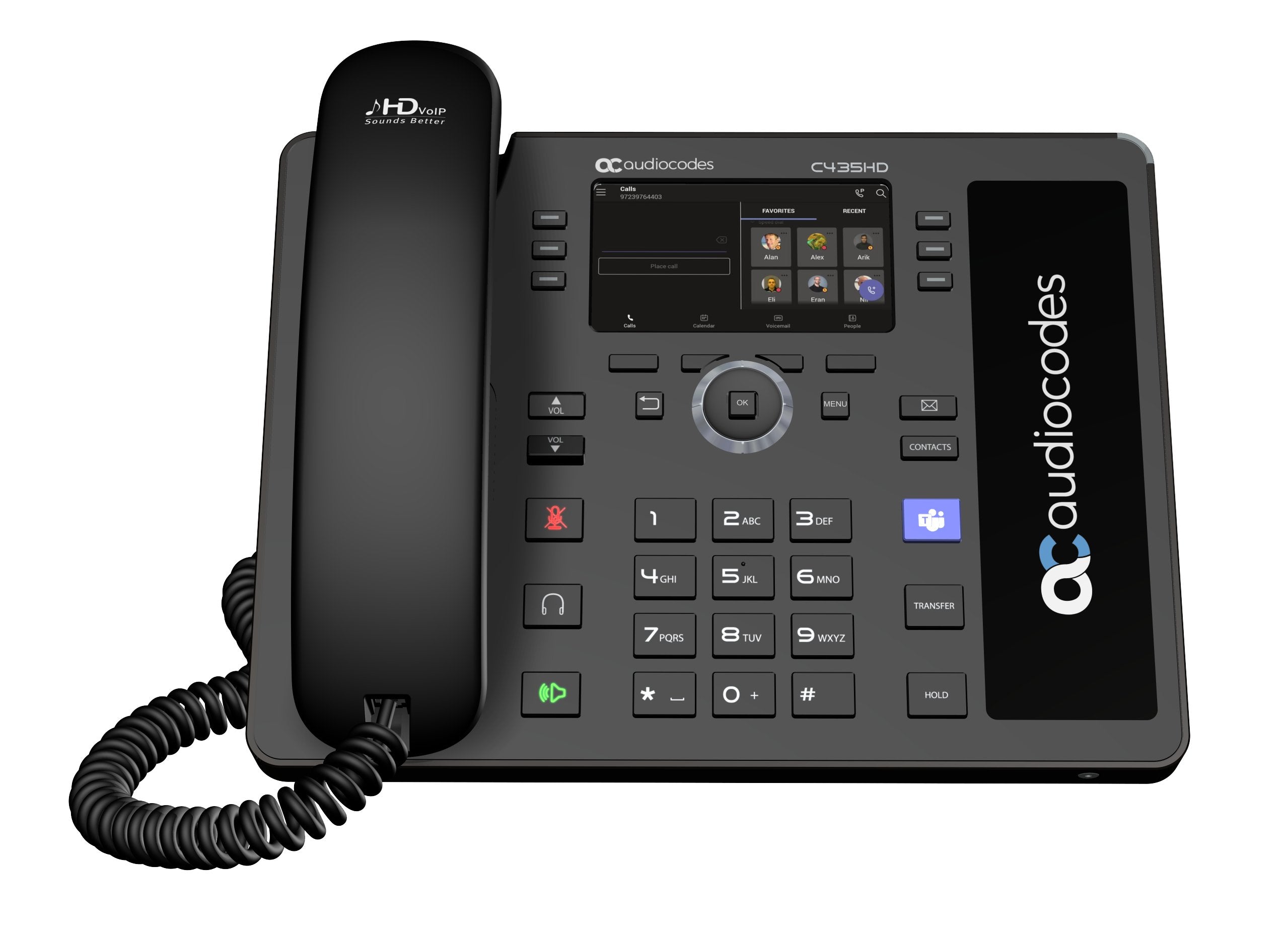Audiocodes Teams-C435hd-R Teléfono Ip Negro Lcd