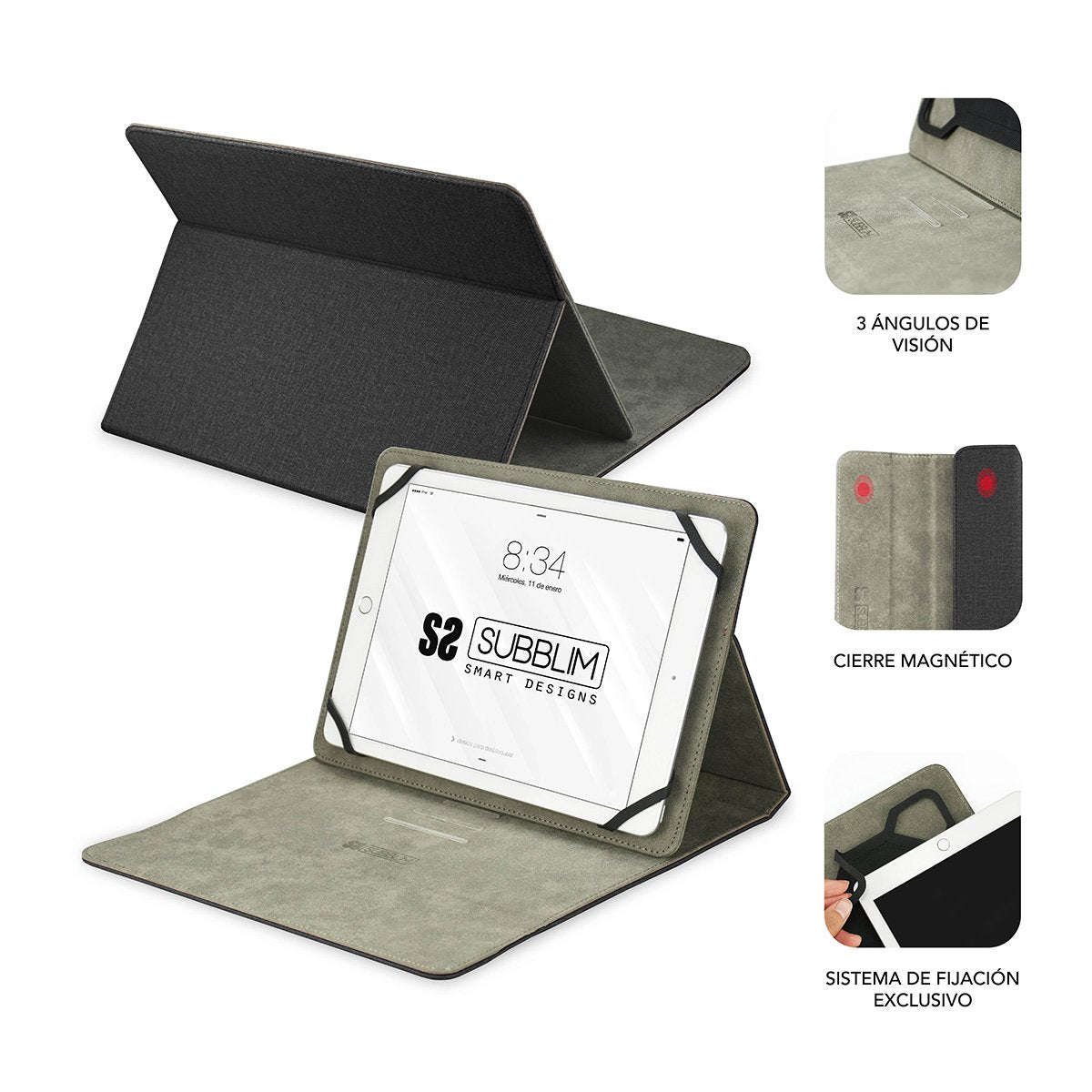 EAN 8436586740795 - SUBBLIM SUB-CUT-1CT001 funda para tablet 25,6 cm (10.1") Folio Negro imagen 2