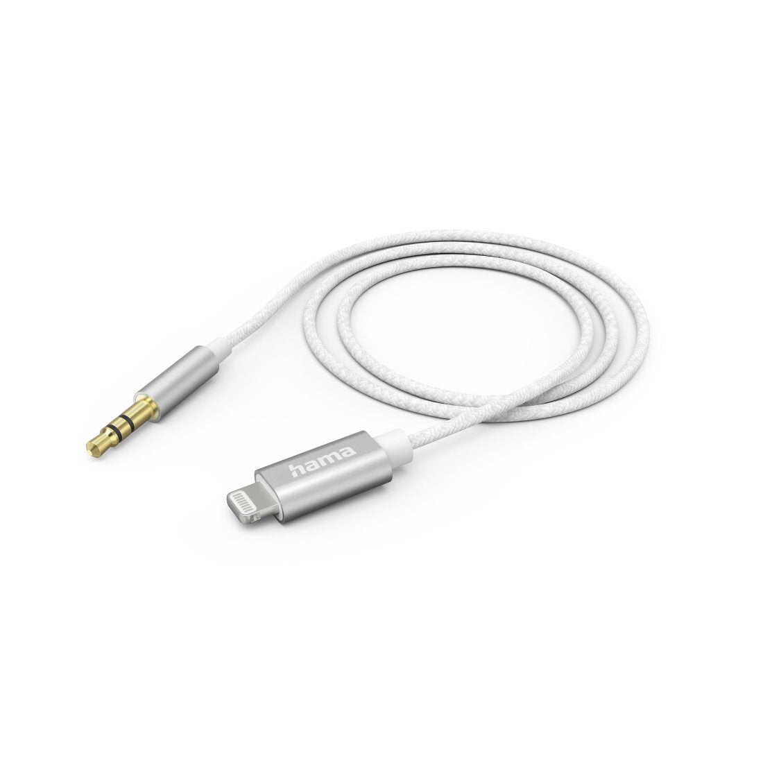 Hama Cable Auxiliar - Jack 3.5mm Macho - Ligthning - Longitud 1m - Blanco