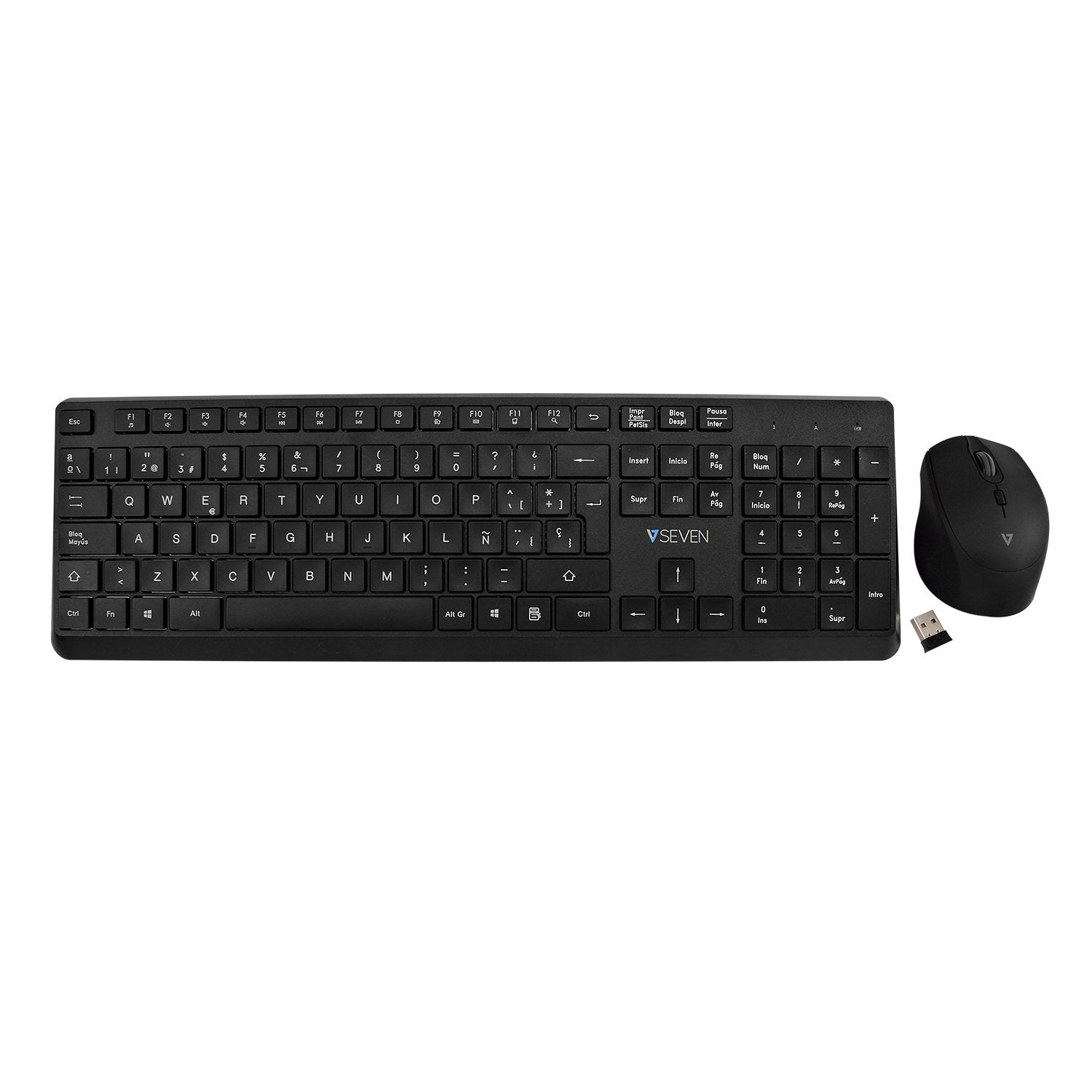 Teclado Español Inalámbrico Pro Mouse Es Wrls Qwerty Es Lasered Keycap