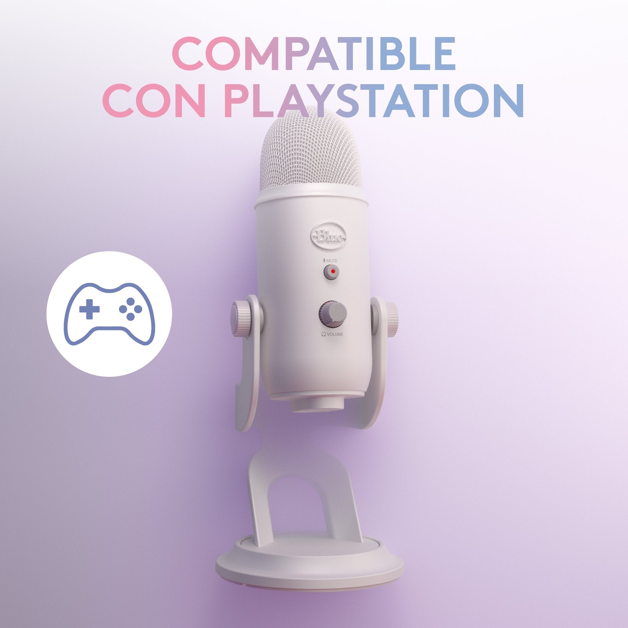 Blue Microphones Yeti Aurora Collection Blanco Micrófono De Superficie Para Mesa