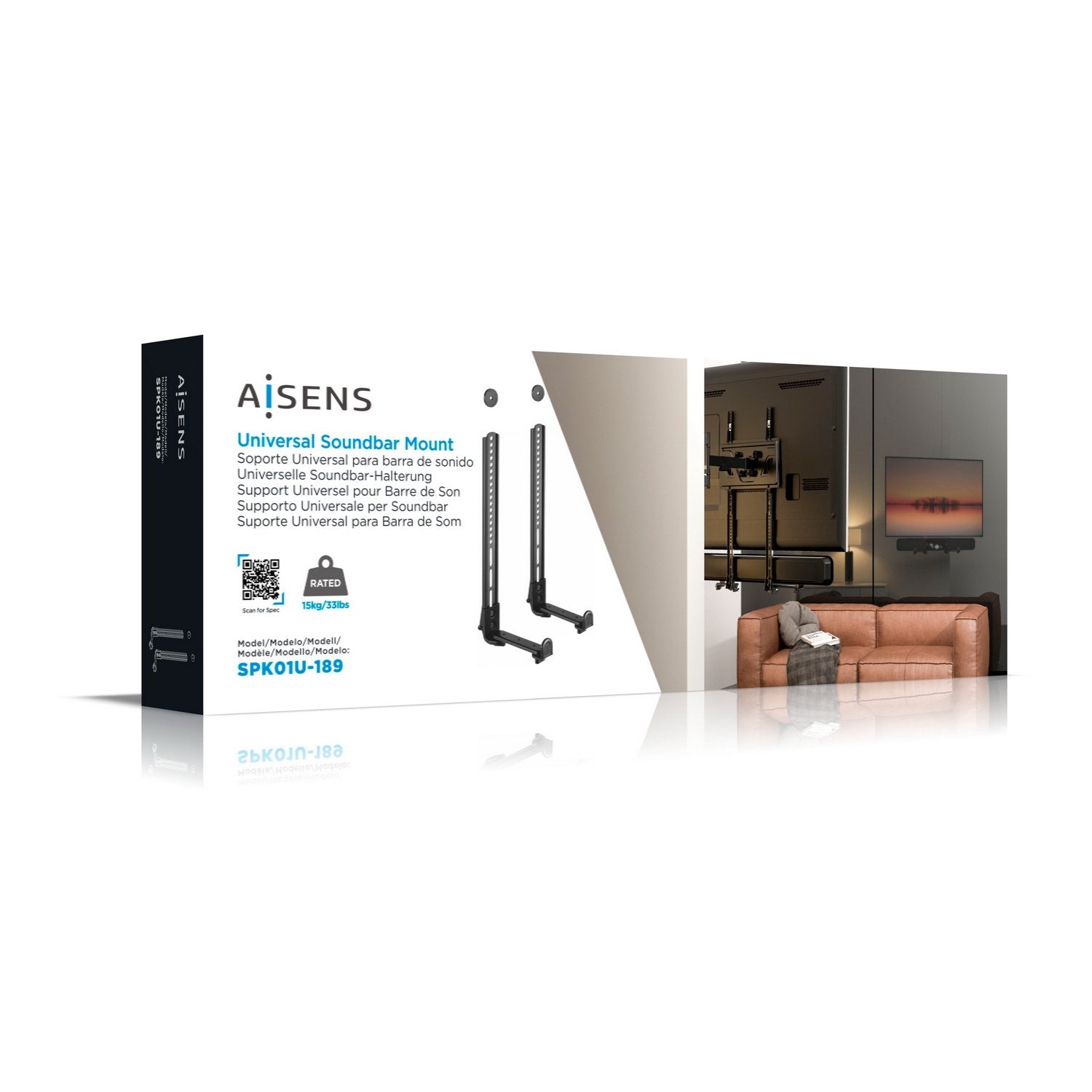 Aisens Soporte Universal Para Barra De Sonido - Negro