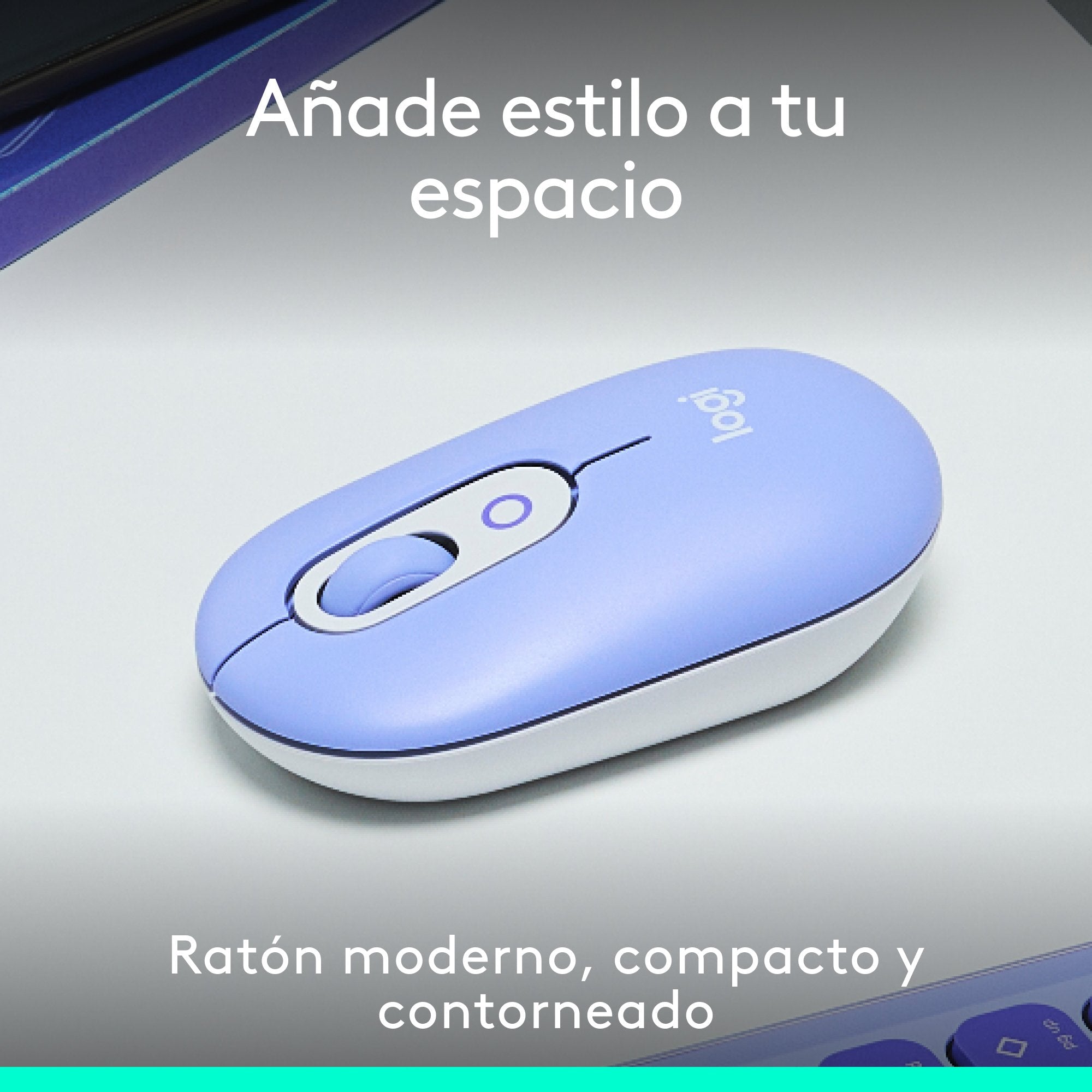 Logitech Pop Mouse, Ratón Inalámbrico Bluetooth Lila