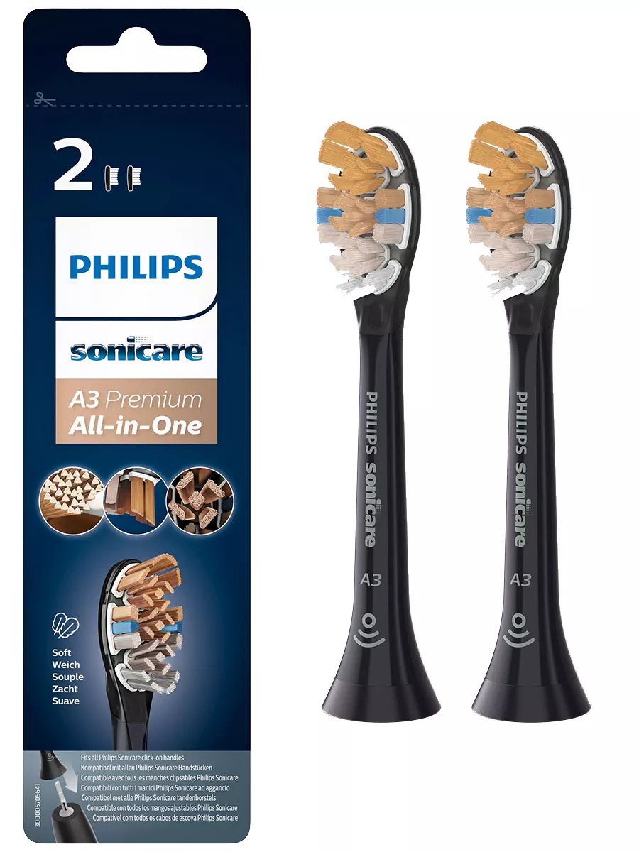 EAN 8710103963547 - Philips A3 Premium HX9092/11 cepillo de cabello 2 pieza(s) Negro imagen 2