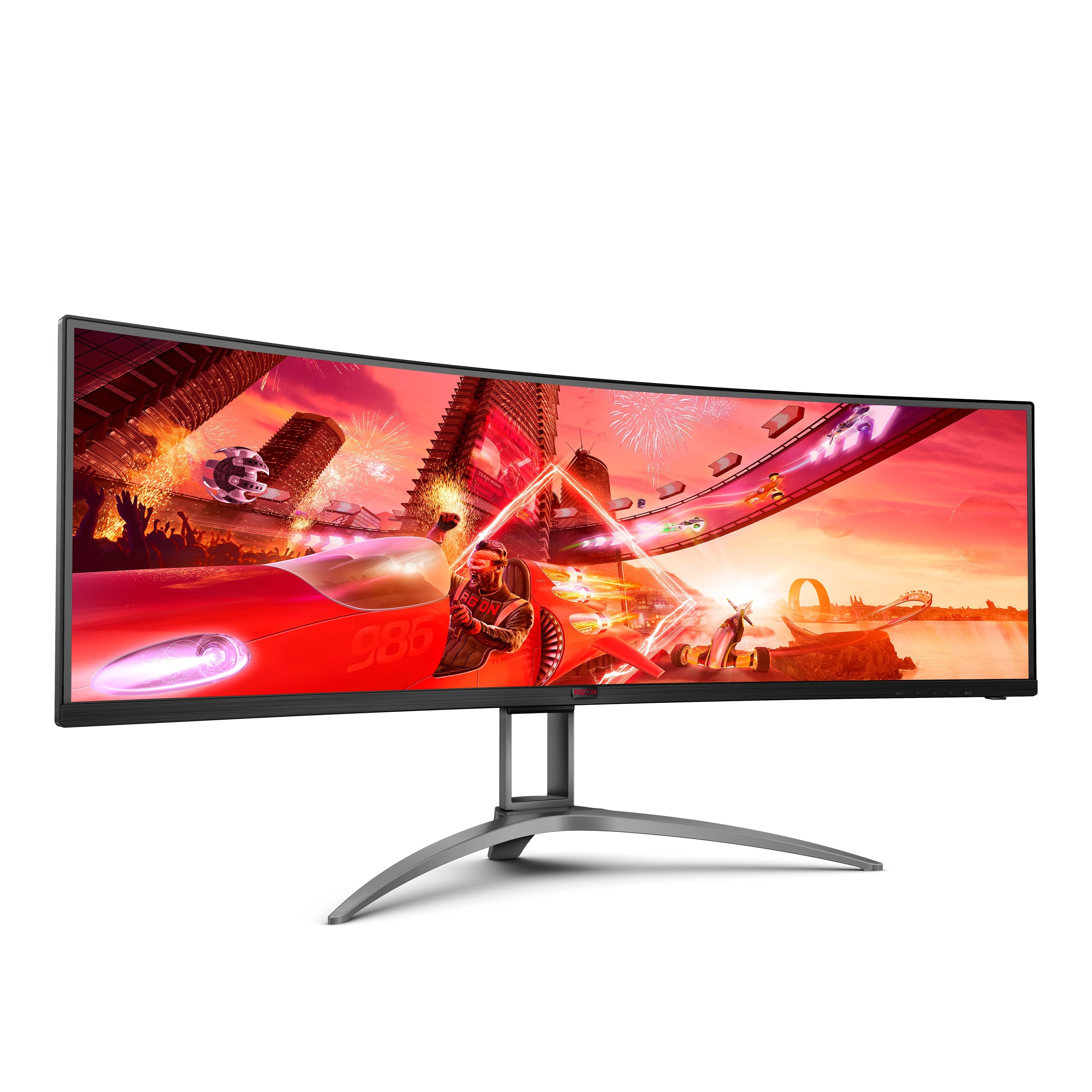 Monitor Gaming Ultrapanorámico Curvo Aoc Agon Ag493ucx2 48.8' Dual Qhd 1ms 165hz Va Multimedia Negro
