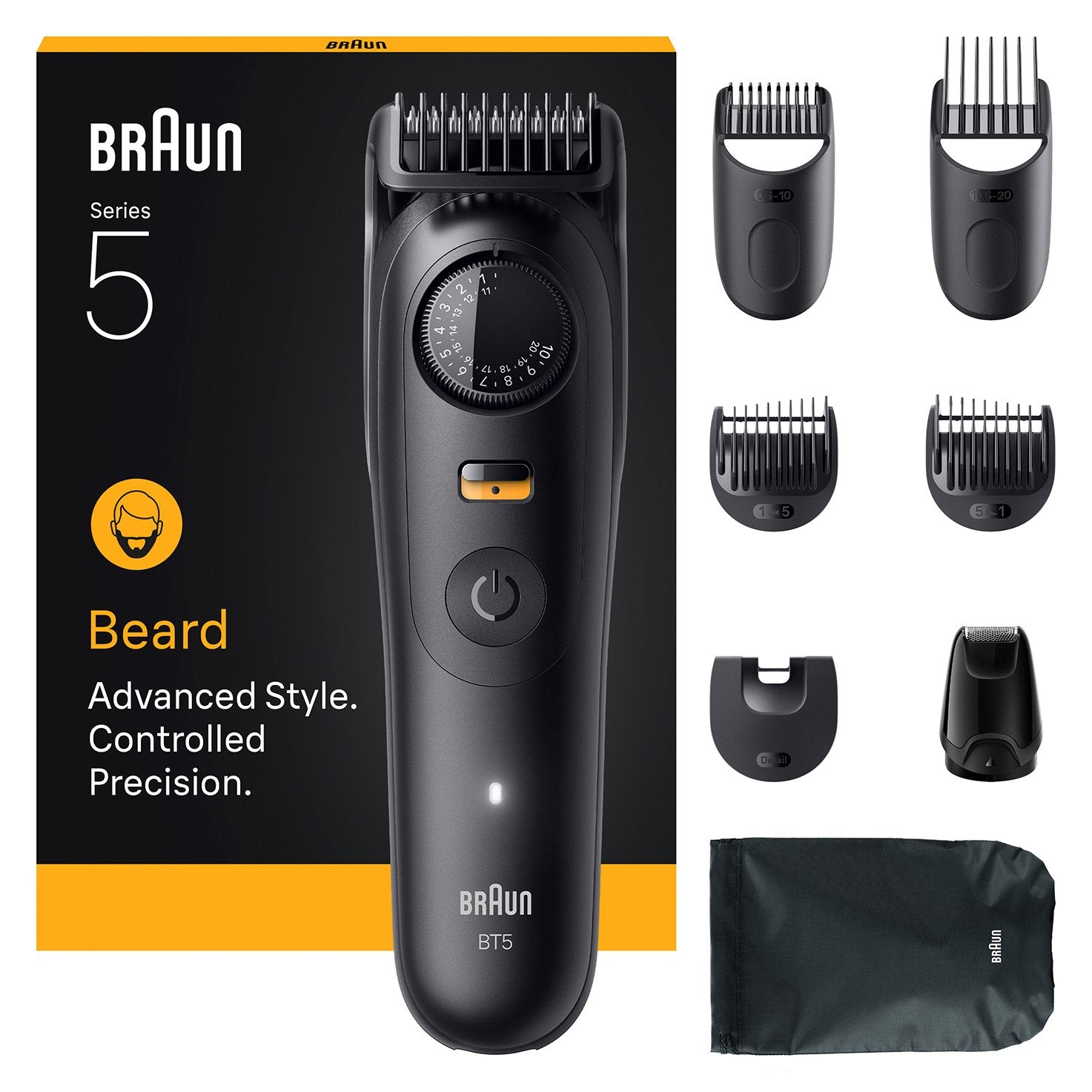 Braun Bt5560 Recortadora De Barba Con 8 Accesorios