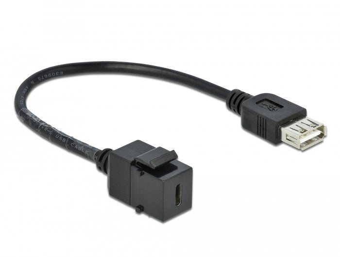 Delock 86384 Módulo Keystone Usb 2.0 C Hembra > Usb 2.0 A Hembra Con Cable